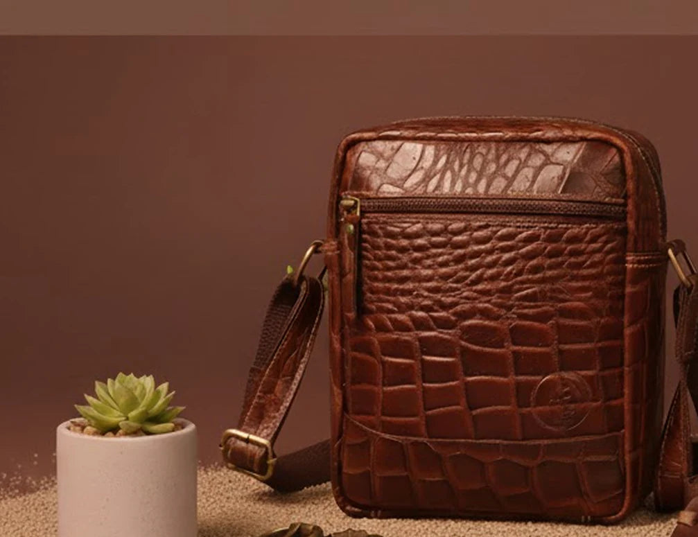 Pure Leather Sling Bags for Men