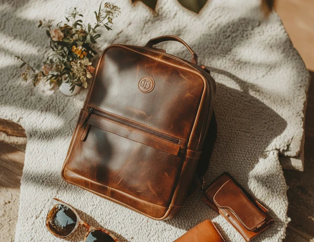 Women's Leather Travel Backpack