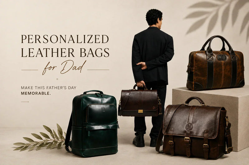 Hestern Personalized Leather Bags for Dad — featuring leather briefcases, laptop bags and backpacks in the Father's Day 2026 gift guide