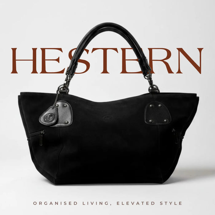 Monarch Luxe Suede Leather Convertible Tote Handbag – Black Colour