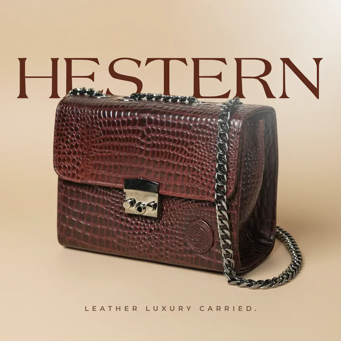 Obsidian Executive Leather Sling Bag - Maroon colour