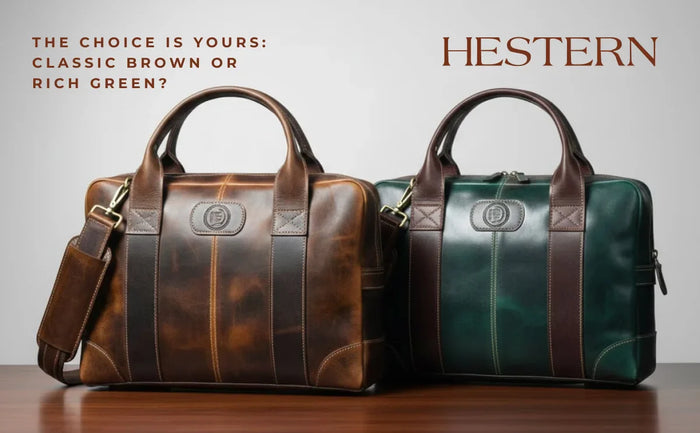 Heritage Buffalo Pure Leather Laptop Bag - Brown colour