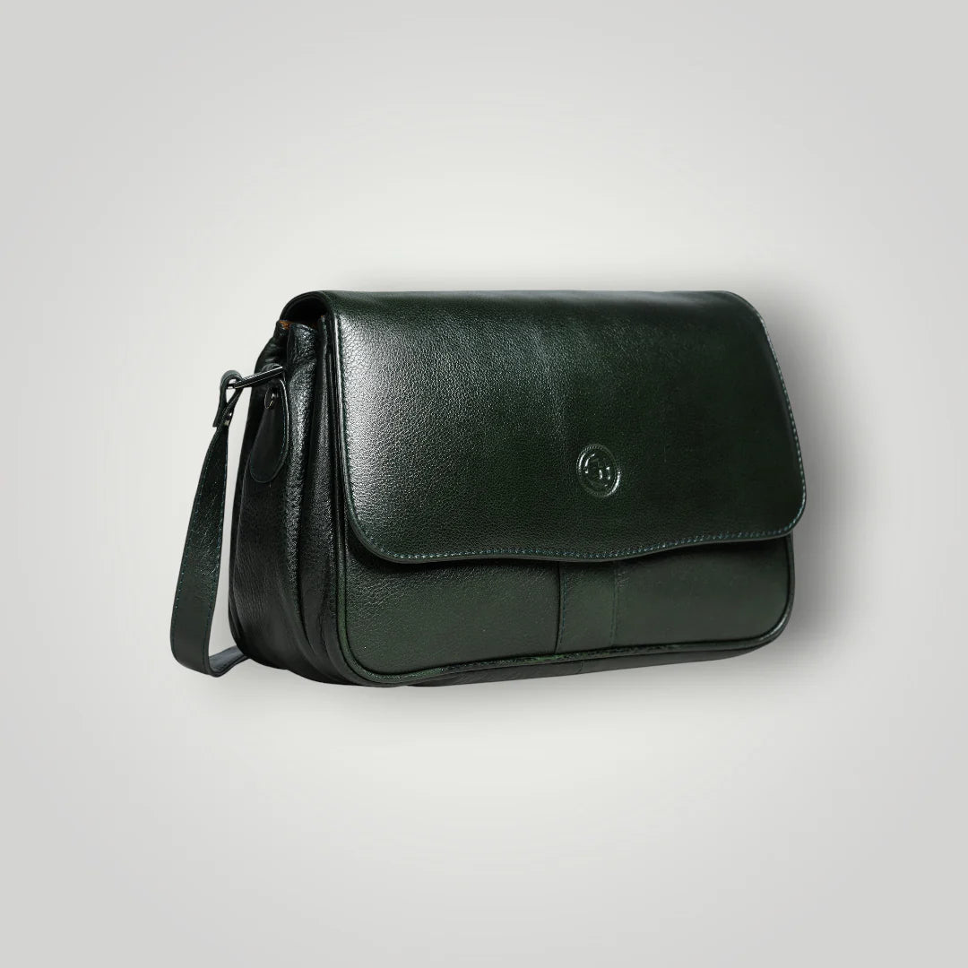 Midnight Opulence Satchel - rich Green