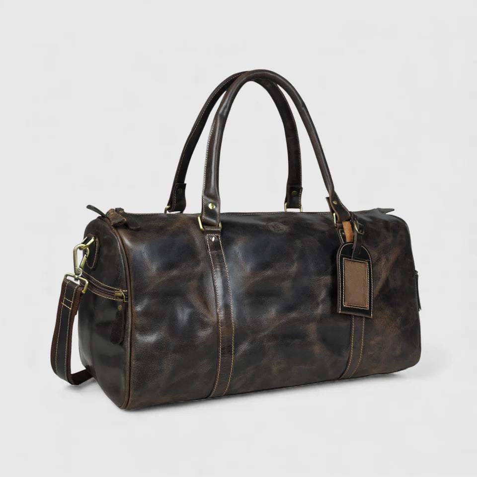 The Voyager Premium Leather Duffle Bag