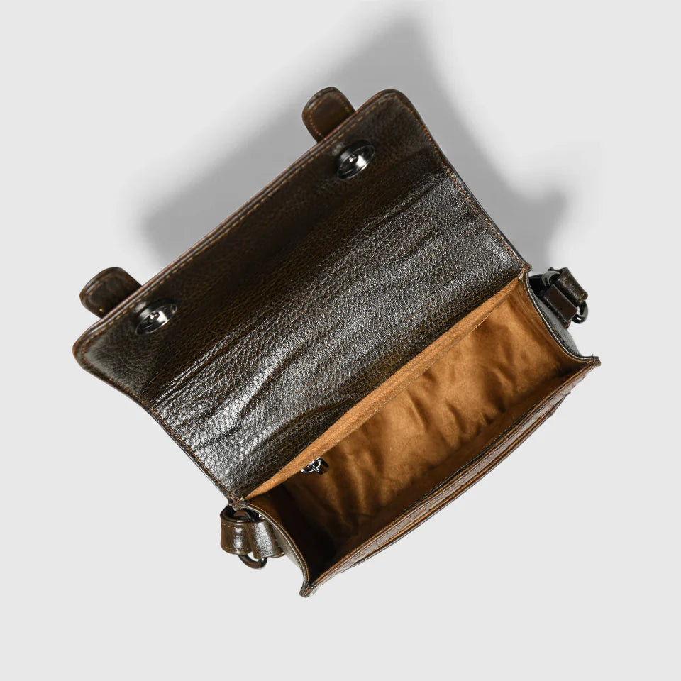 Urban Voyager Leather Belt Bag - Expresso brown
