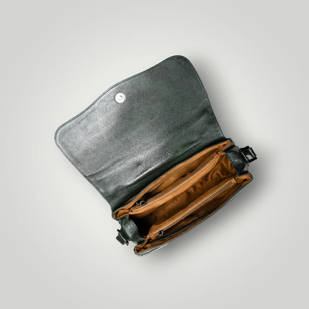 Midnight Opulence Satchel - rich Green