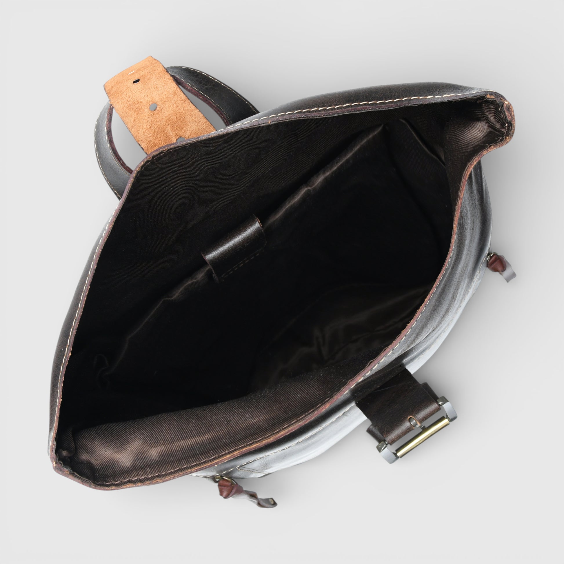 Explorer Vintage Leather Roll-Top Backpack | Espresso Brown