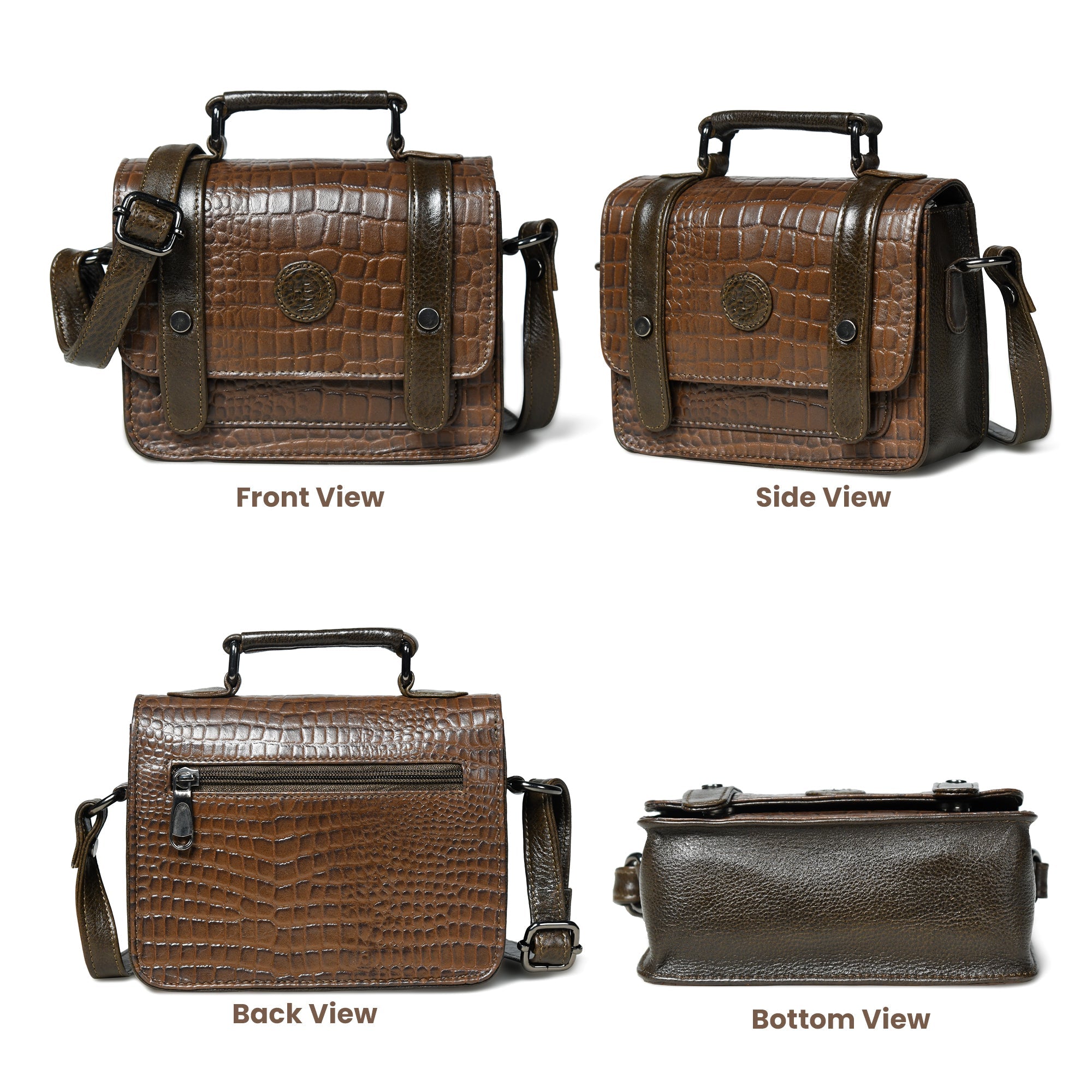 Urban Voyager Leather Belt Bag - Expresso brown