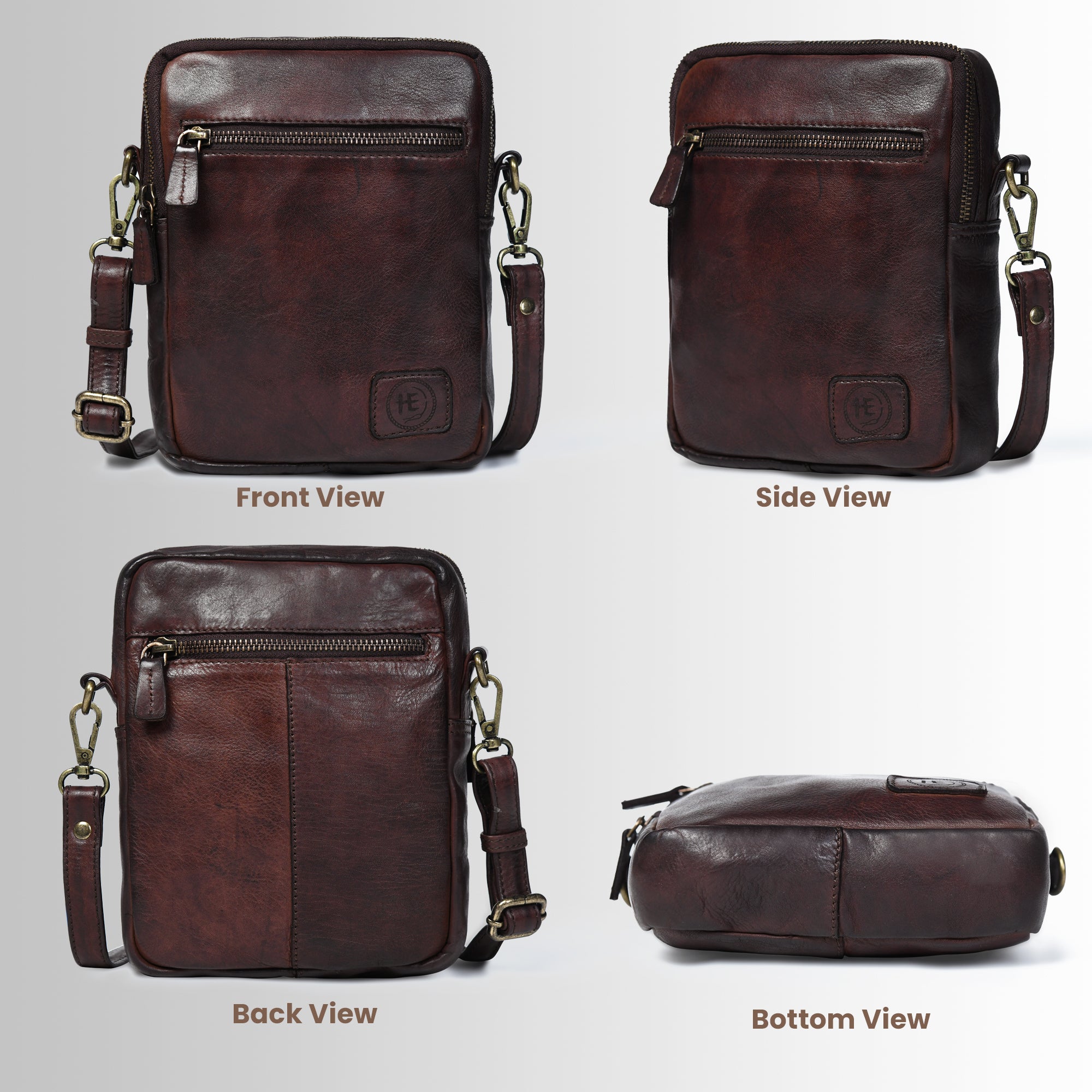 OxBlood Trail Leather Sling Bag – Maroon color