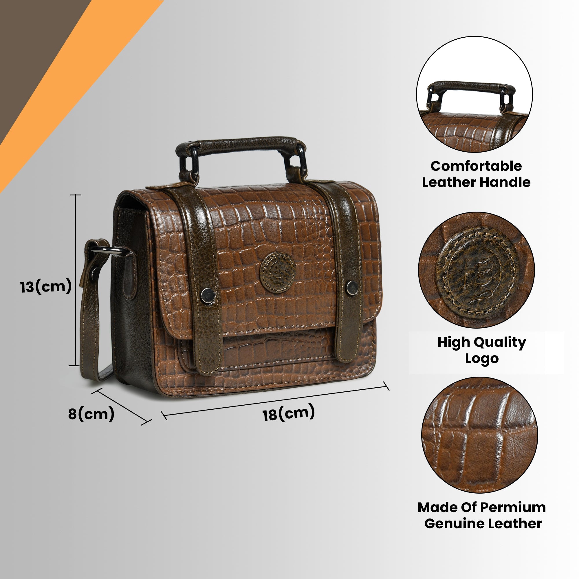 Urban Voyager Leather Belt Bag - Expresso brown