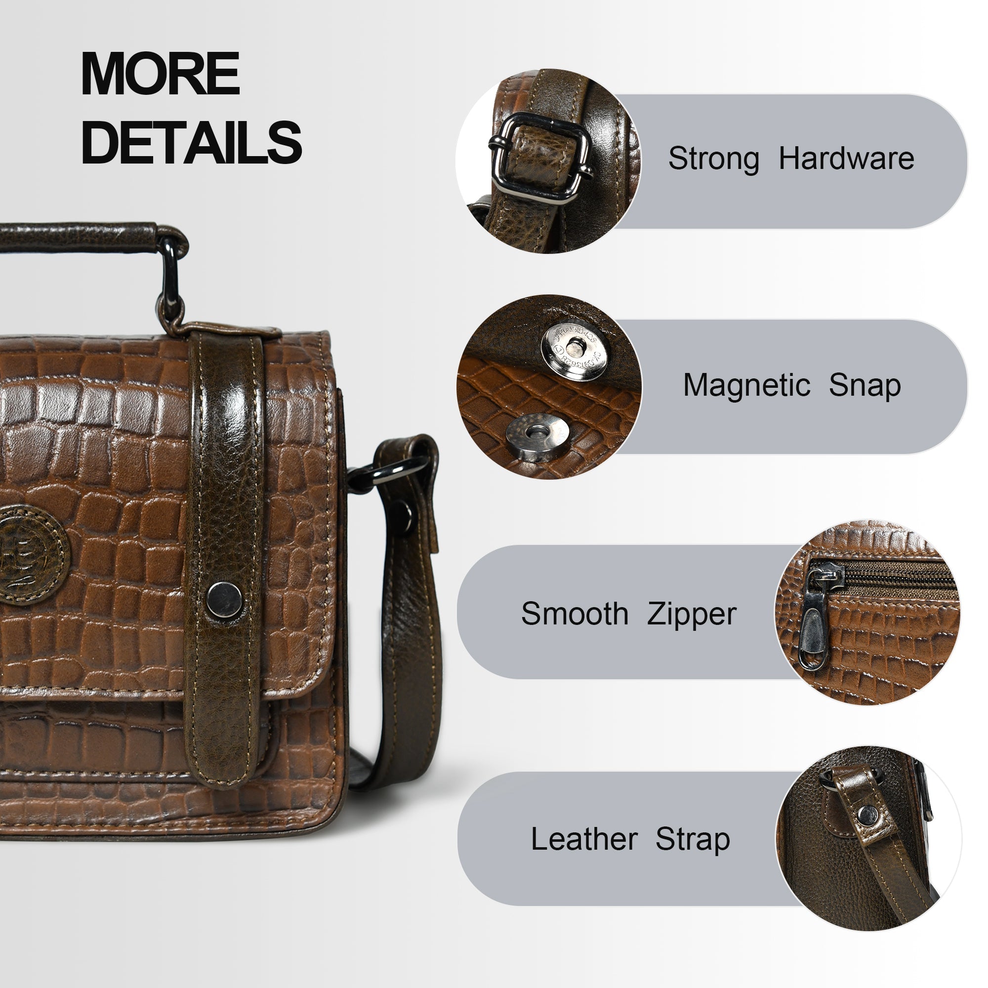 Urban Voyager Leather Belt Bag - Expresso brown