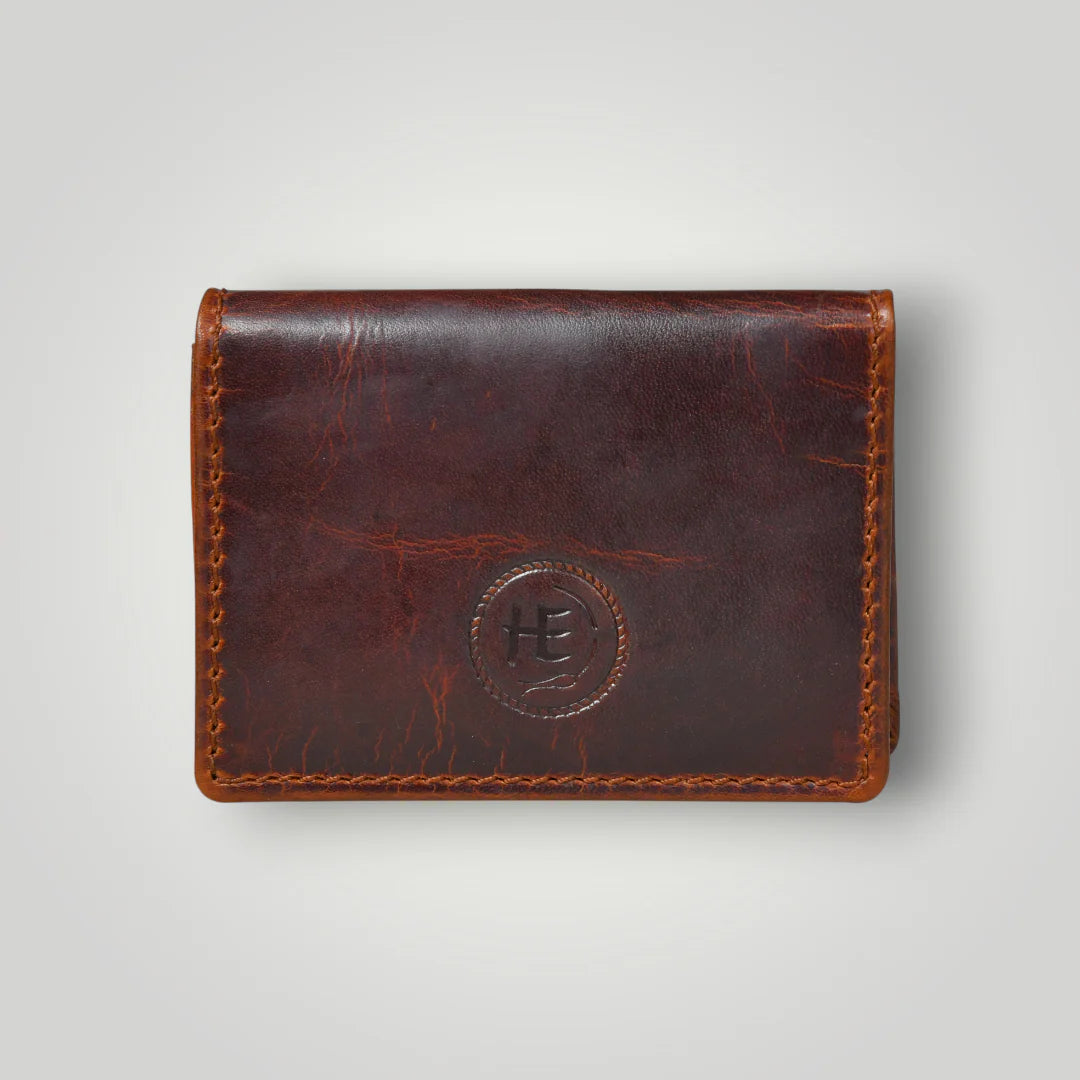 Classic Leather Card Wallet -Espresso brown