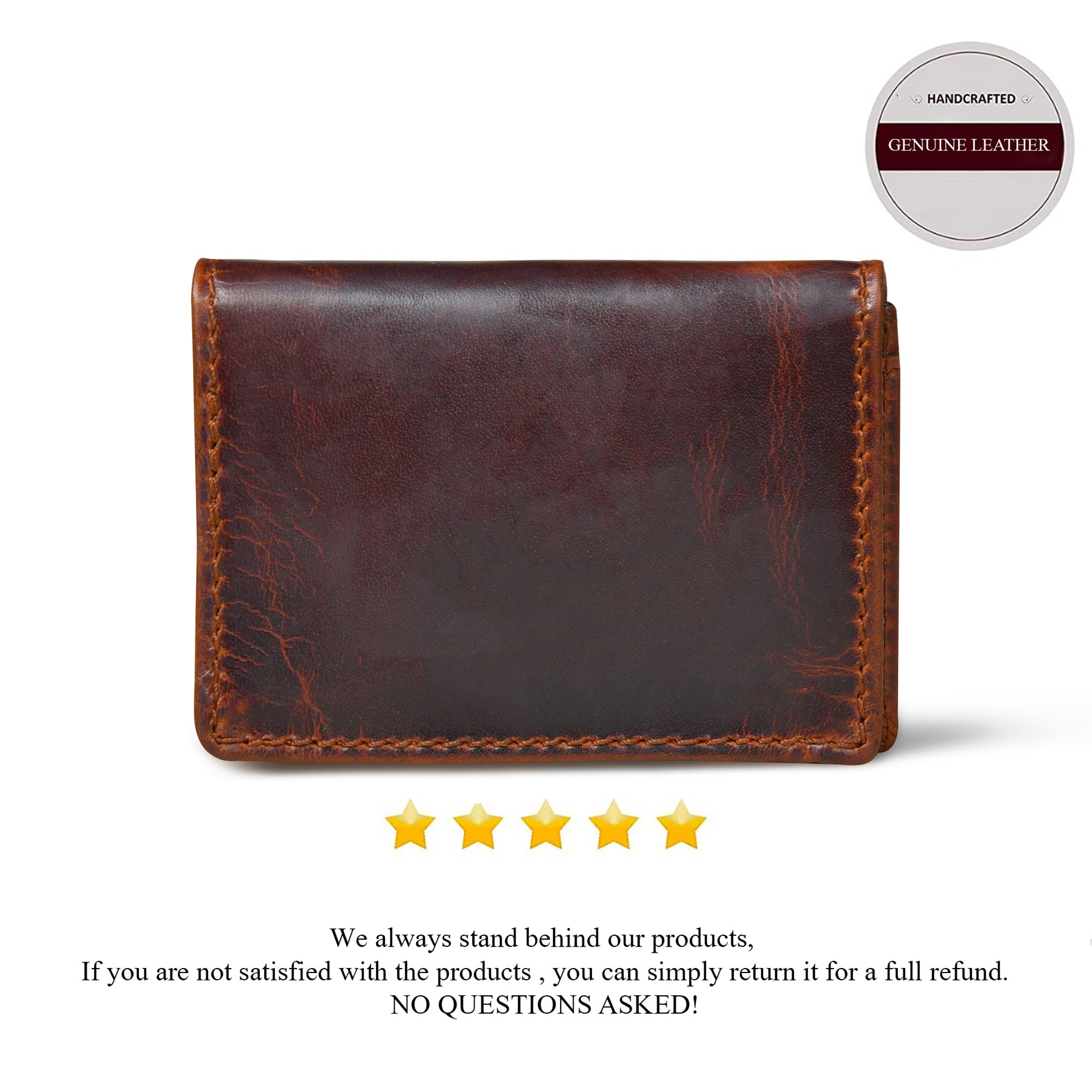 Classic Leather Card Wallet -Espresso brown
