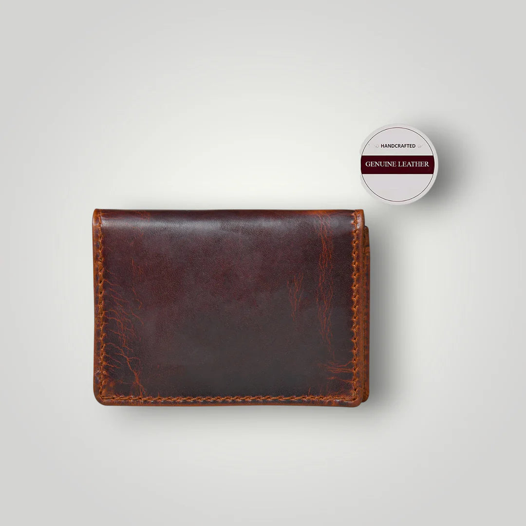Classic Leather Card Wallet -Espresso brown