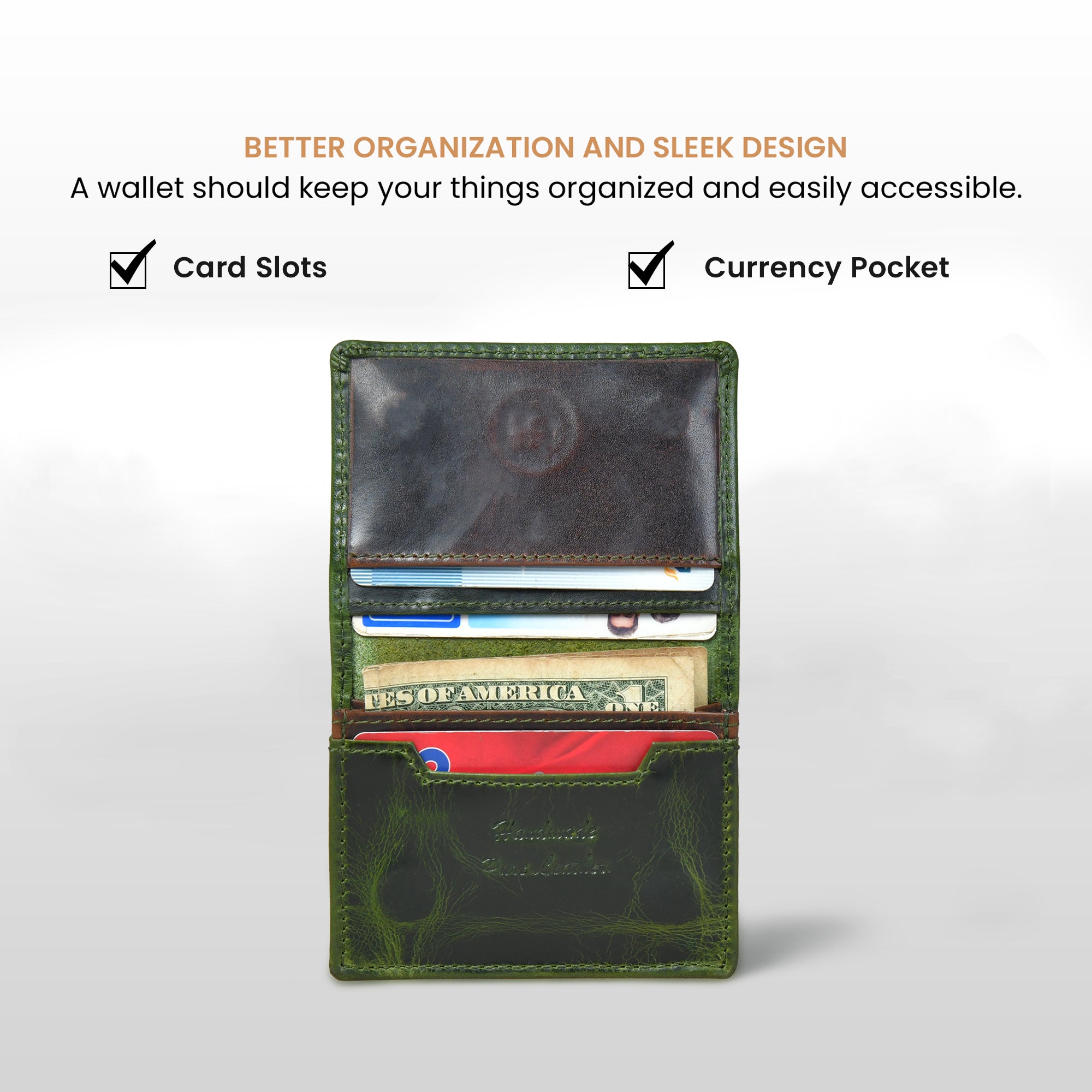 Classic Leather Card Wallet - Rich Green