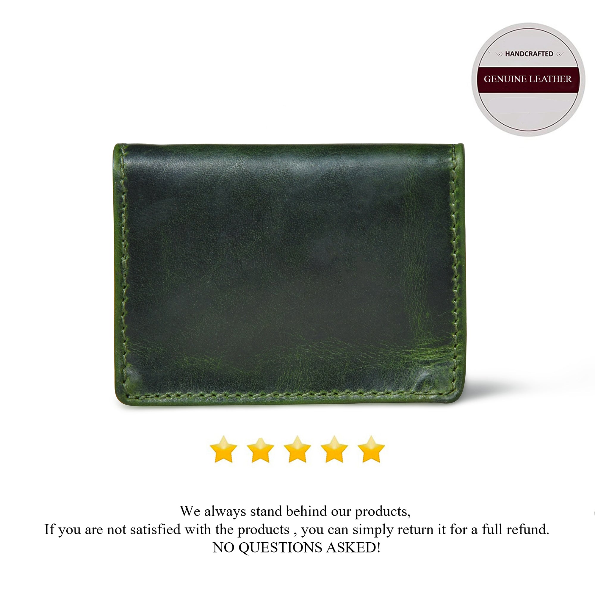 Classic Leather Card Wallet - Rich Green