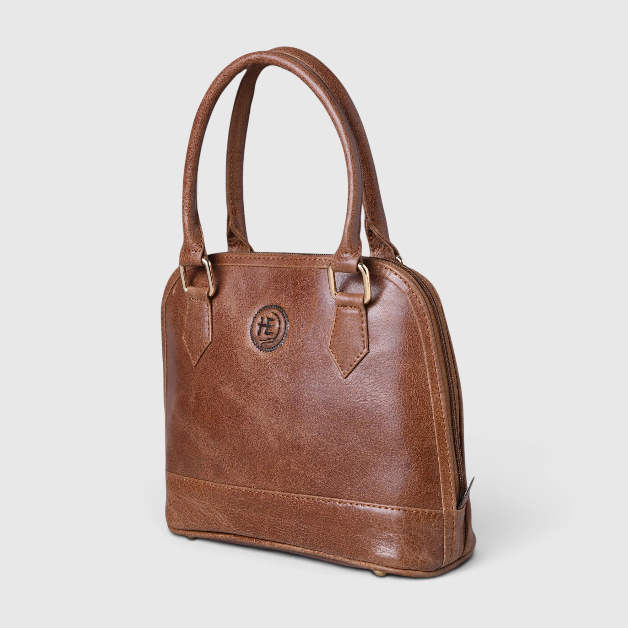 The Monroe Classic Leather Satchel - Tan Color