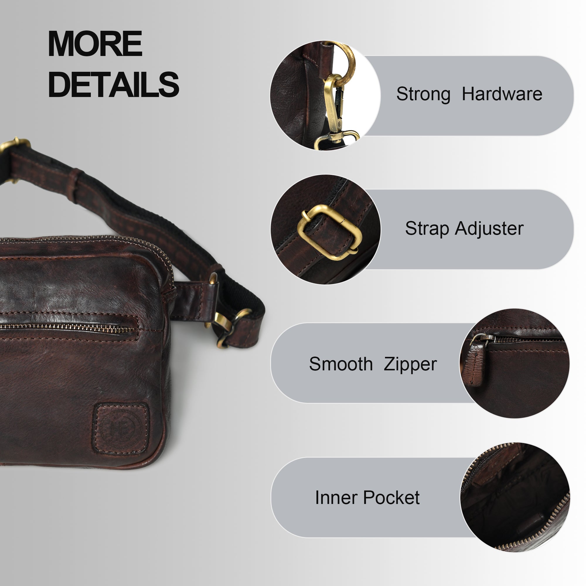 Urban Voyager Belt Bag - Maroon colour