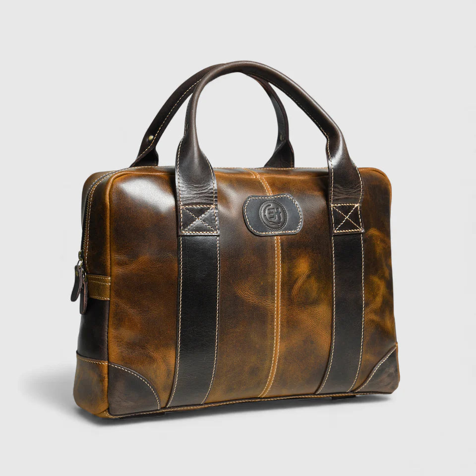 Heritage Buffalo Pure Leather Laptop Bag - Brown colour