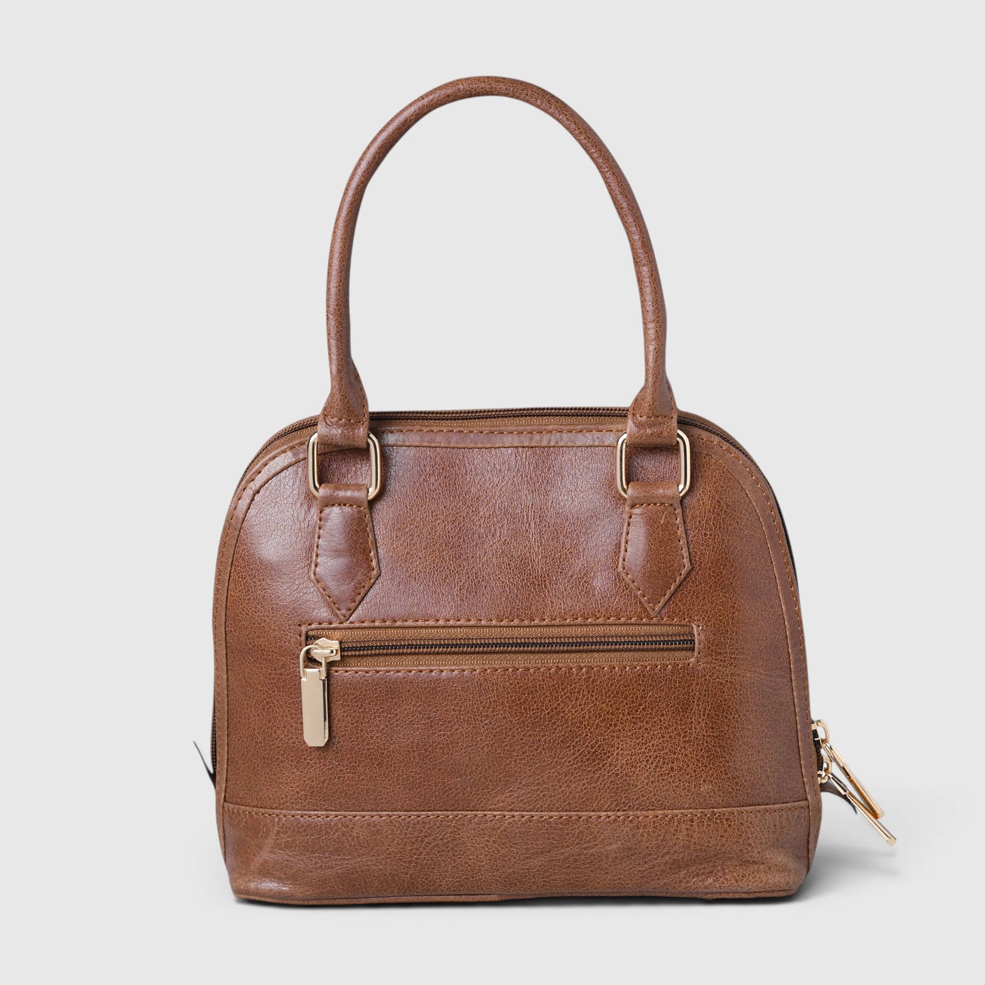 The Monroe Classic Leather Satchel - Tan Color