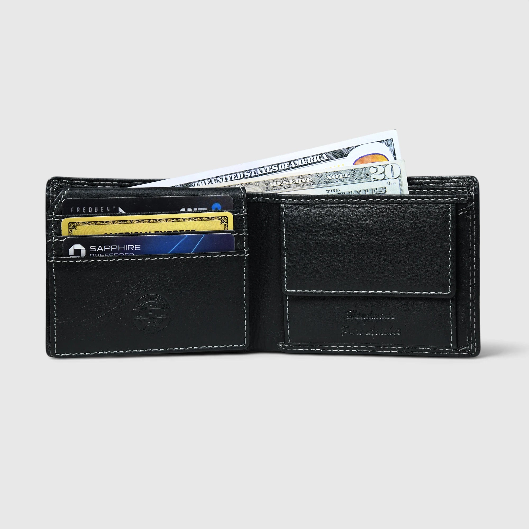 NoirCraft Classic Leather Wallet – Black
