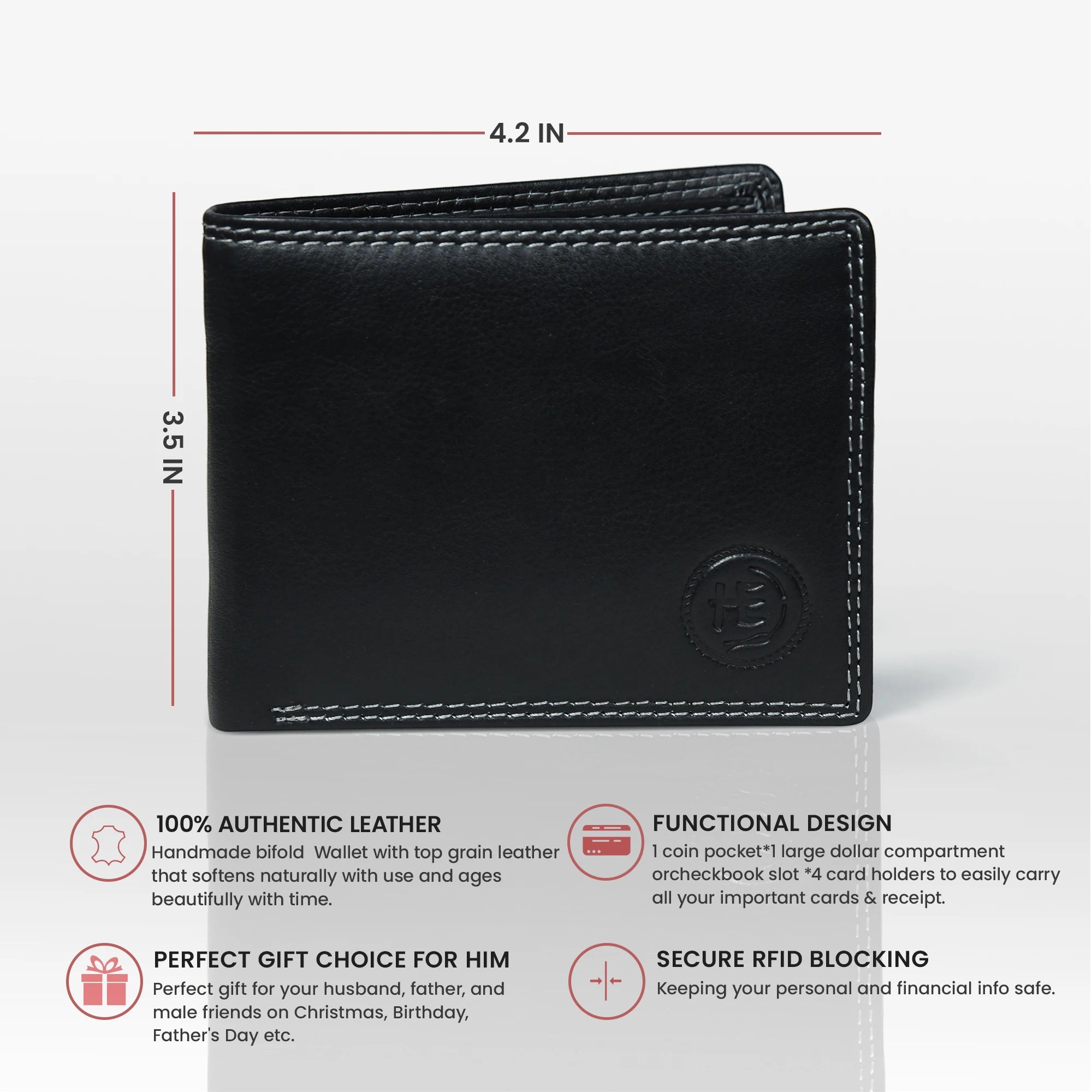 NoirCraft Classic Leather Wallet – Black