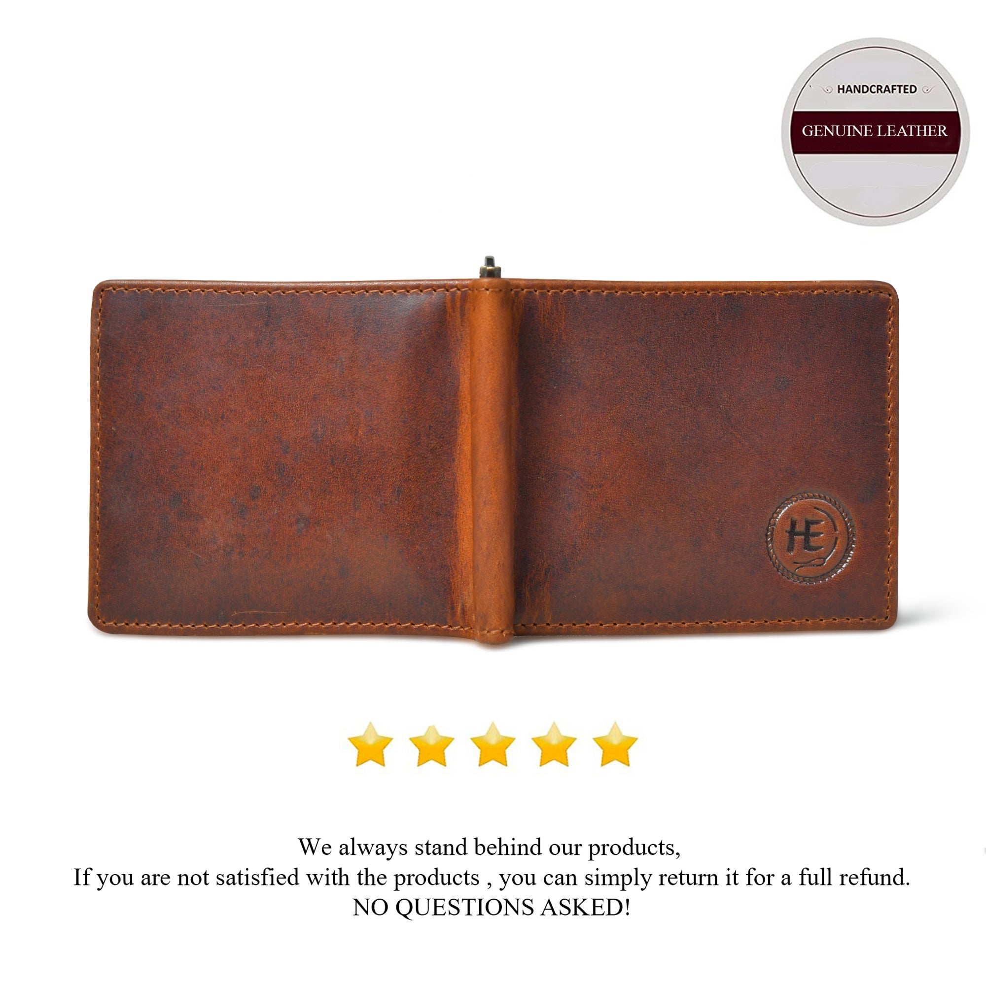 Slim Money Clip Wallet - Tan Colour