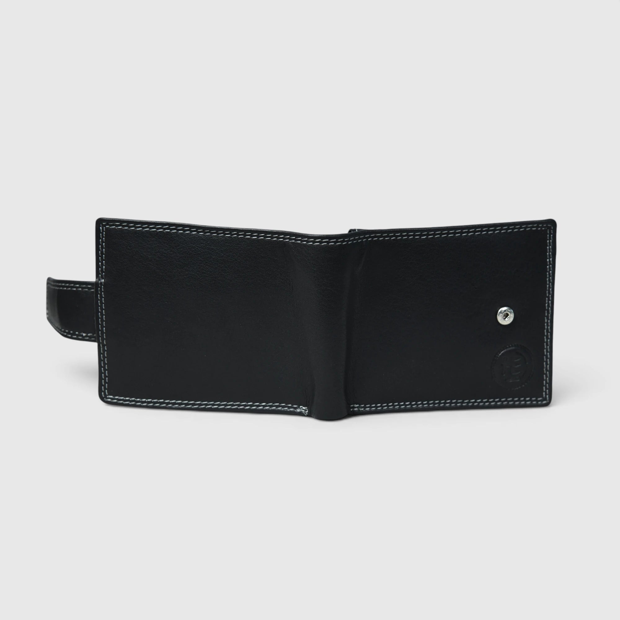 Executive Shield Leather Wallet – Classic Black