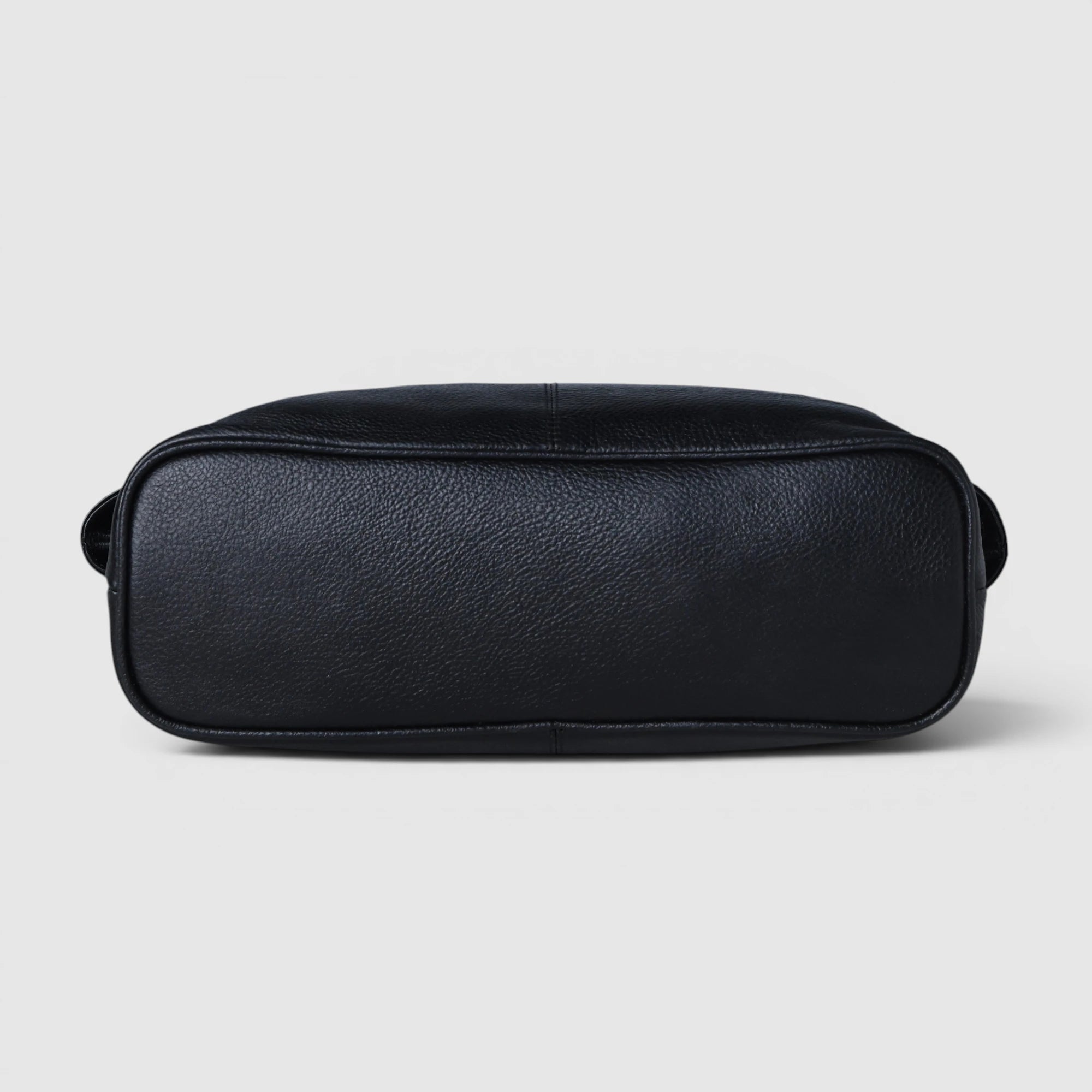Aveline Leather Shoulder Tote – Black