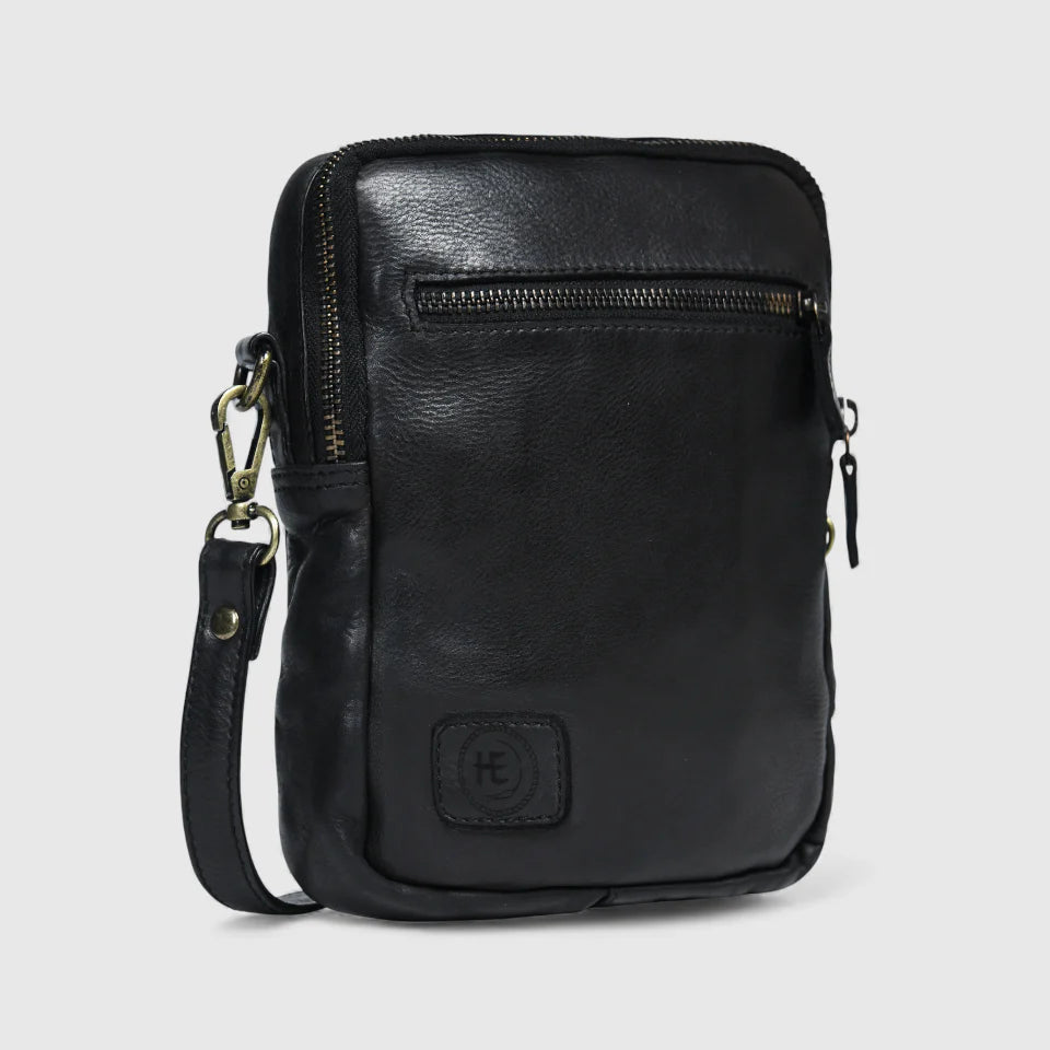 OxBlood Trail Leather Sling Bag – Black Colour