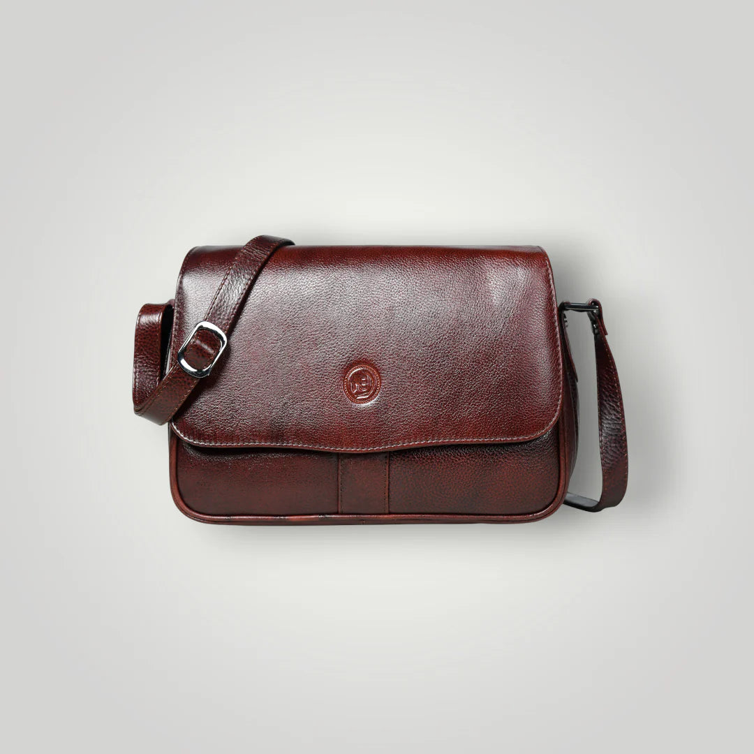 Midnight Opulence Satchel - Maroon colour