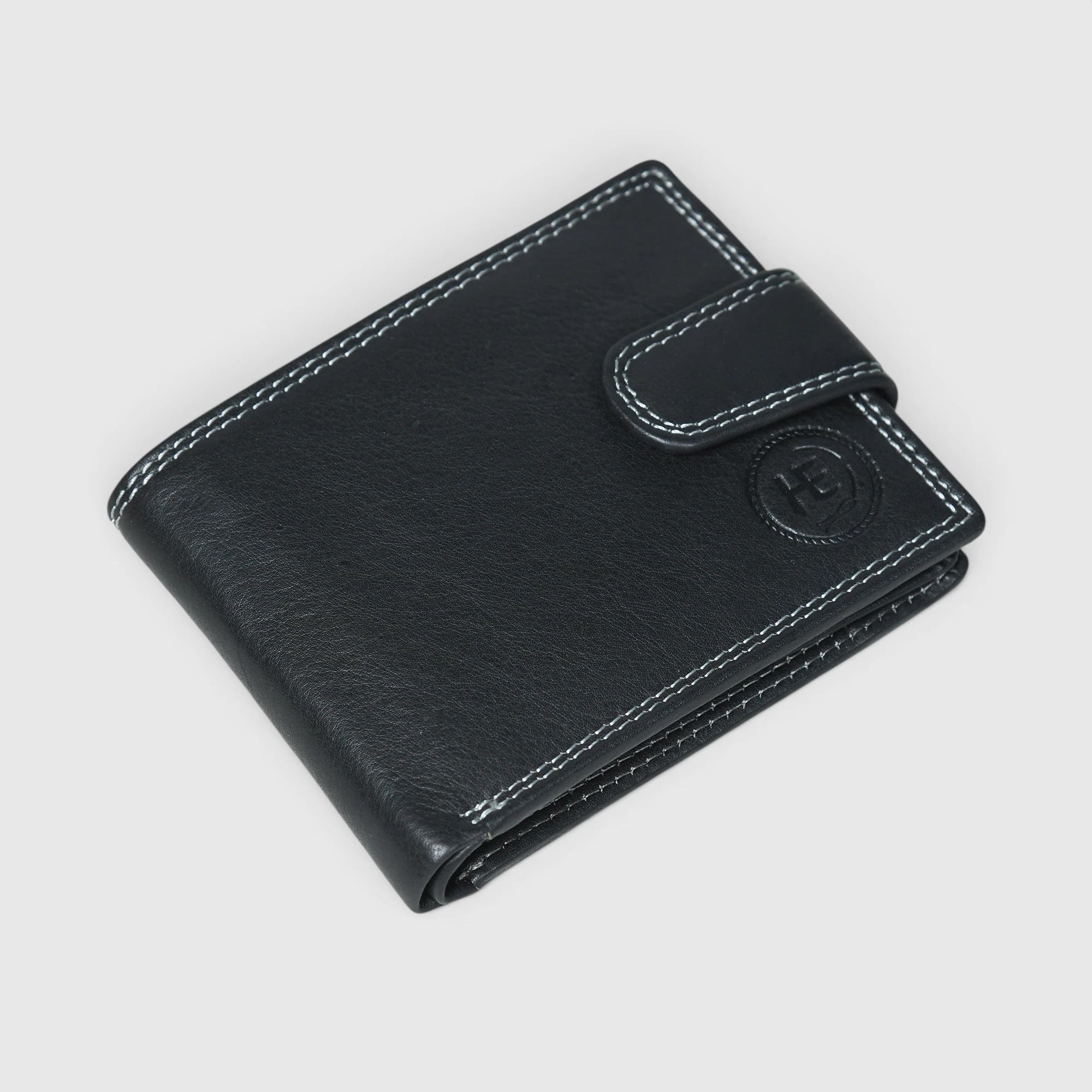 Executive Shield Leather Wallet – Classic Black