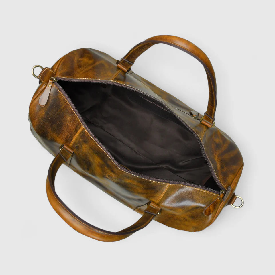 Voyager Vintage Leather Duffle Bag