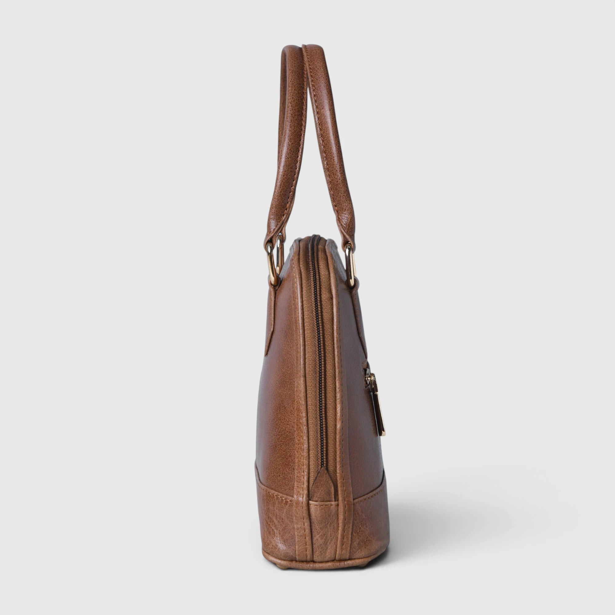 The Monroe Classic Leather Satchel - Tan Color