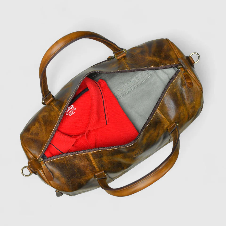 Voyager Vintage Leather Duffle Bag