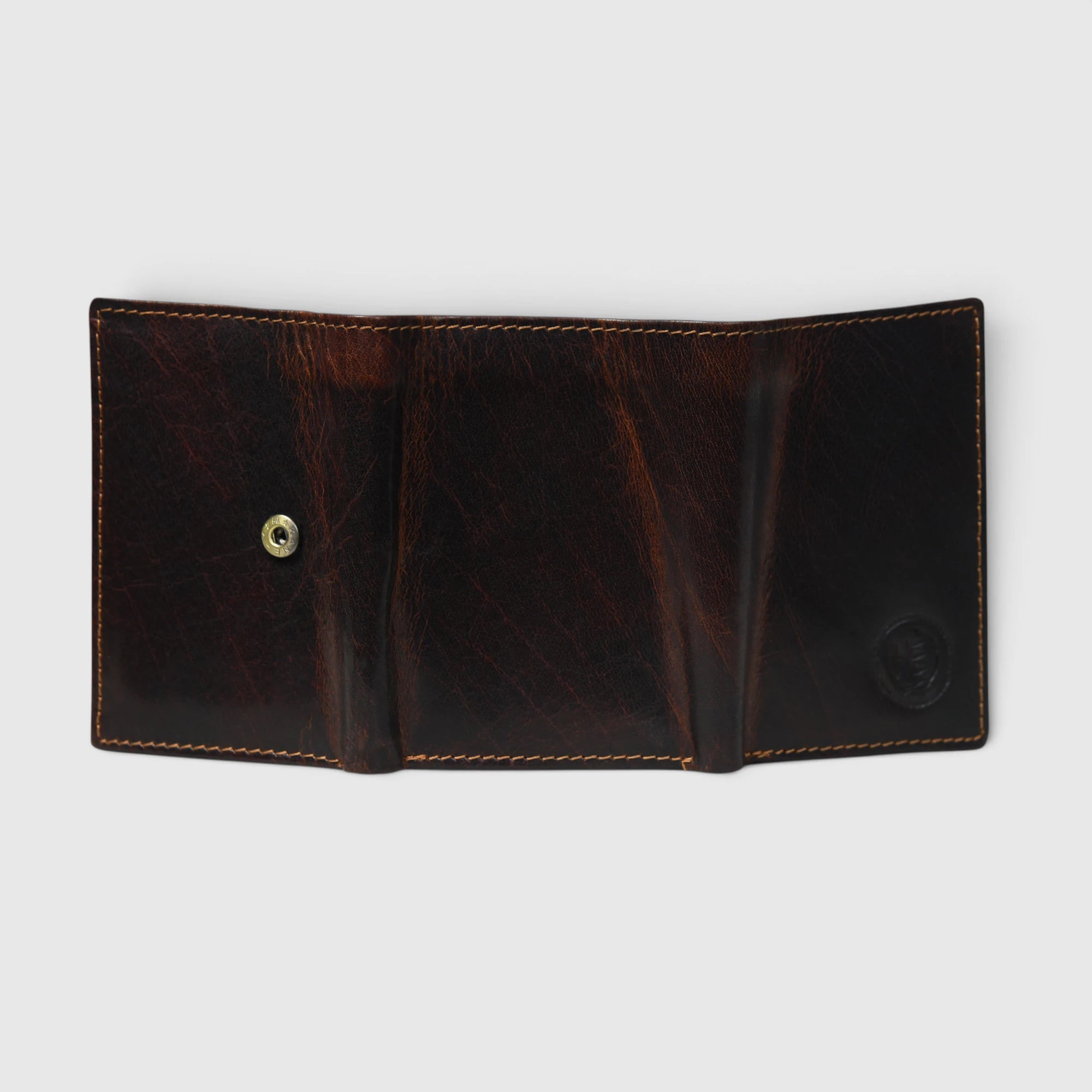 Midnight Luxe Vertical Bifold Wallet - Dark Brown