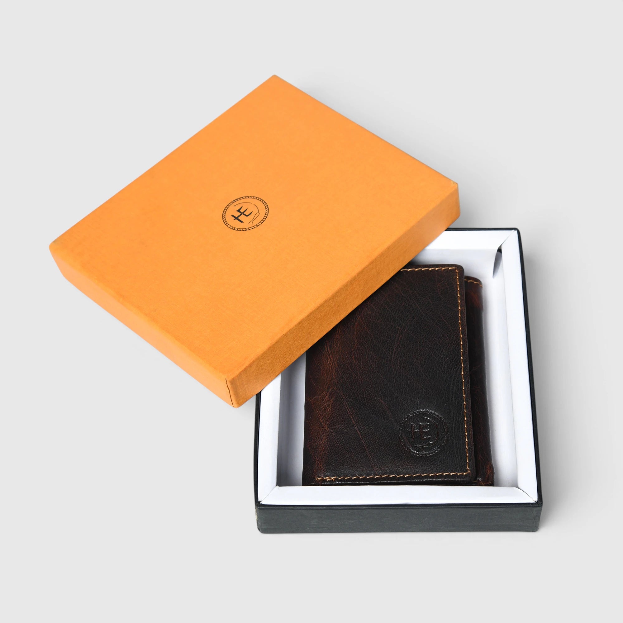 Midnight Luxe Vertical Bifold Wallet - Dark Brown