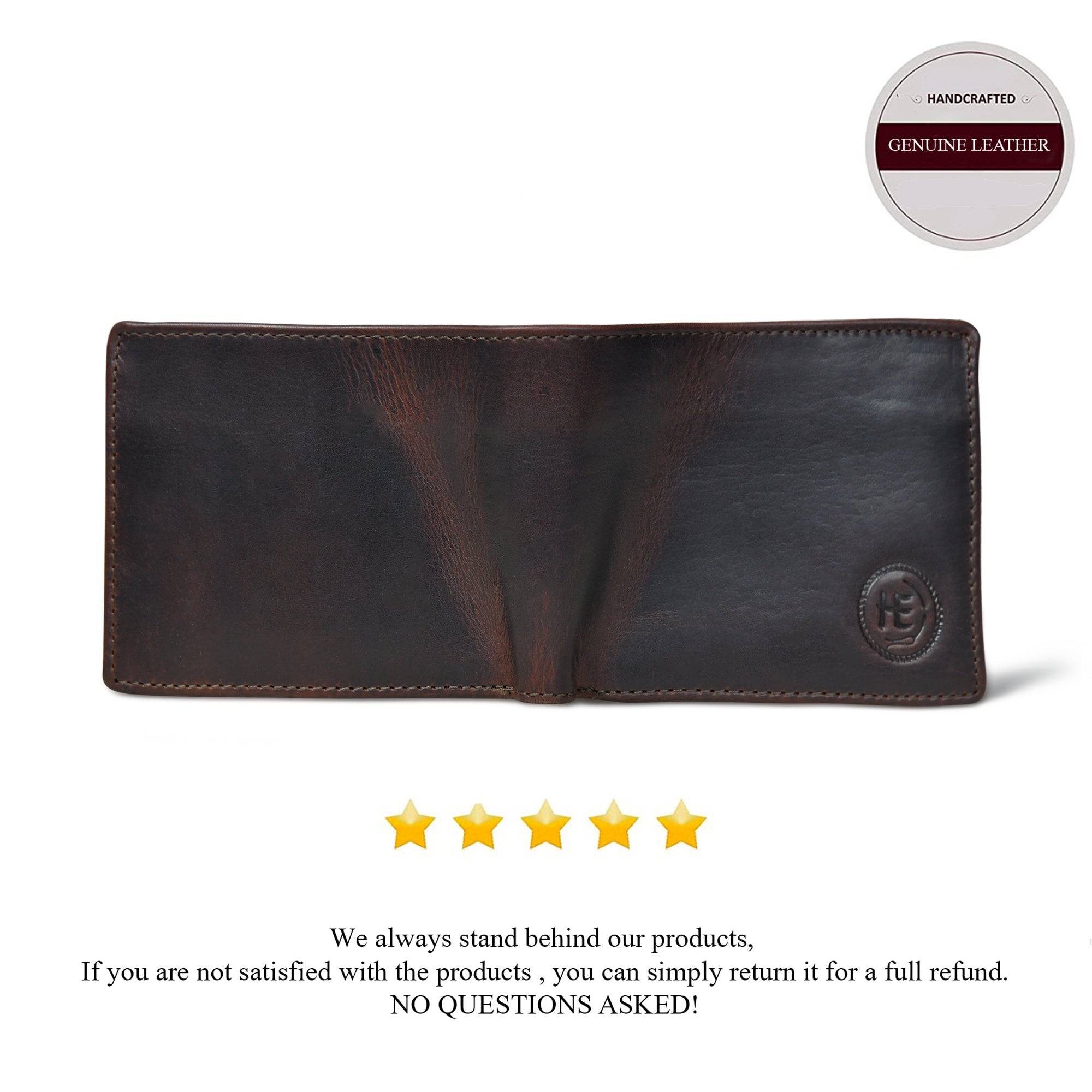 Vintage Leather RFID Wallet -Espresso brown