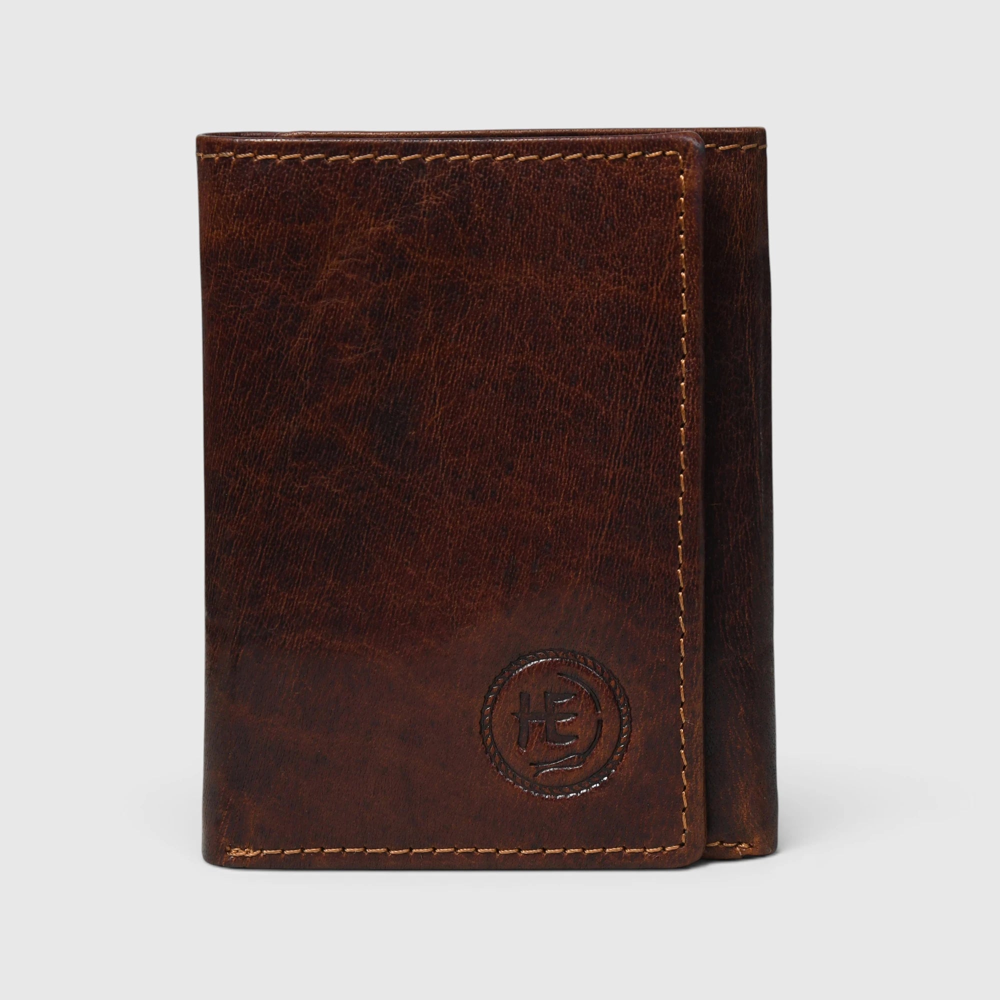 Midnight Luxe Vertical Bifold Wallet - Espresso brown