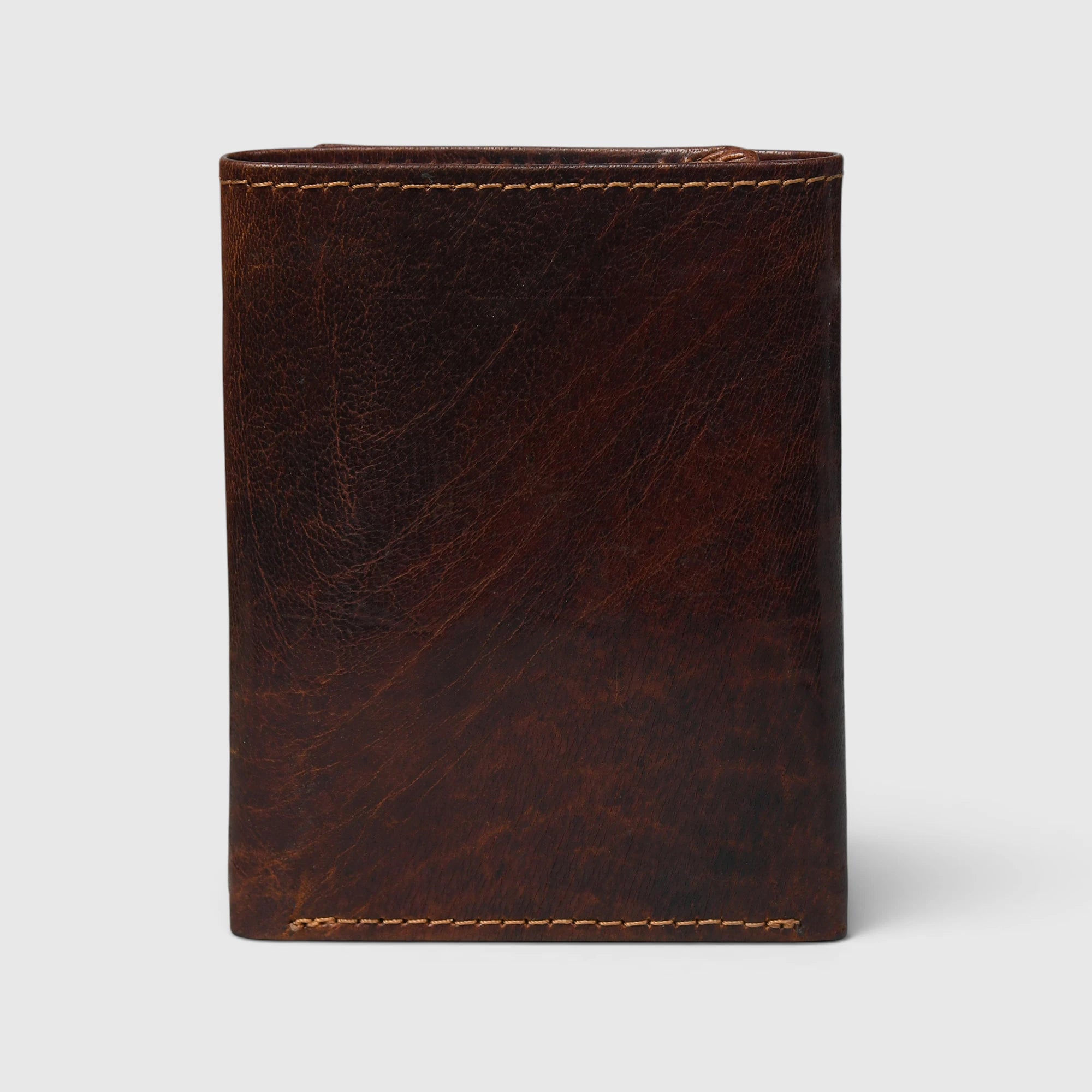 Midnight Luxe Vertical Bifold Wallet - Espresso brown