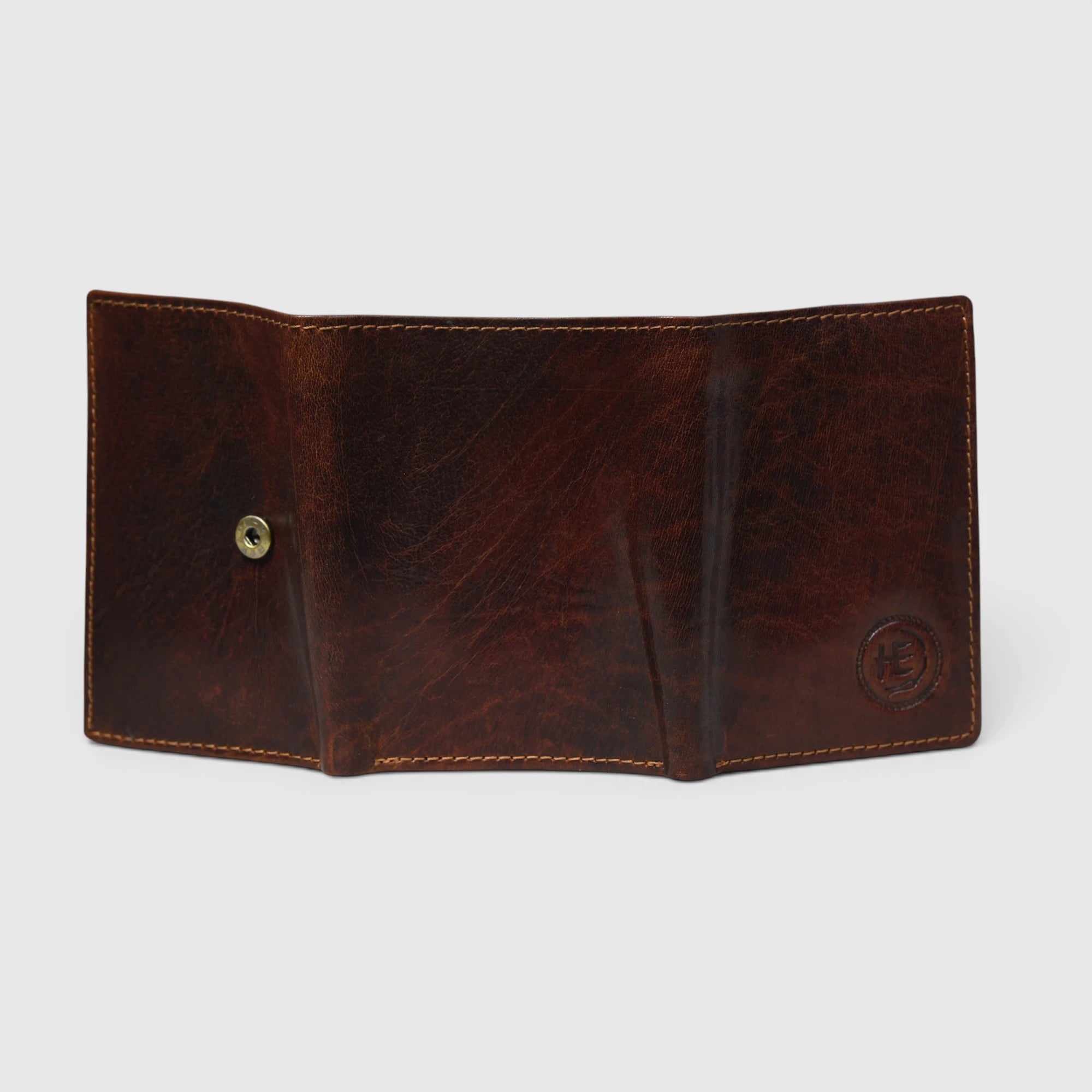 Midnight Luxe Vertical Bifold Wallet - Espresso brown
