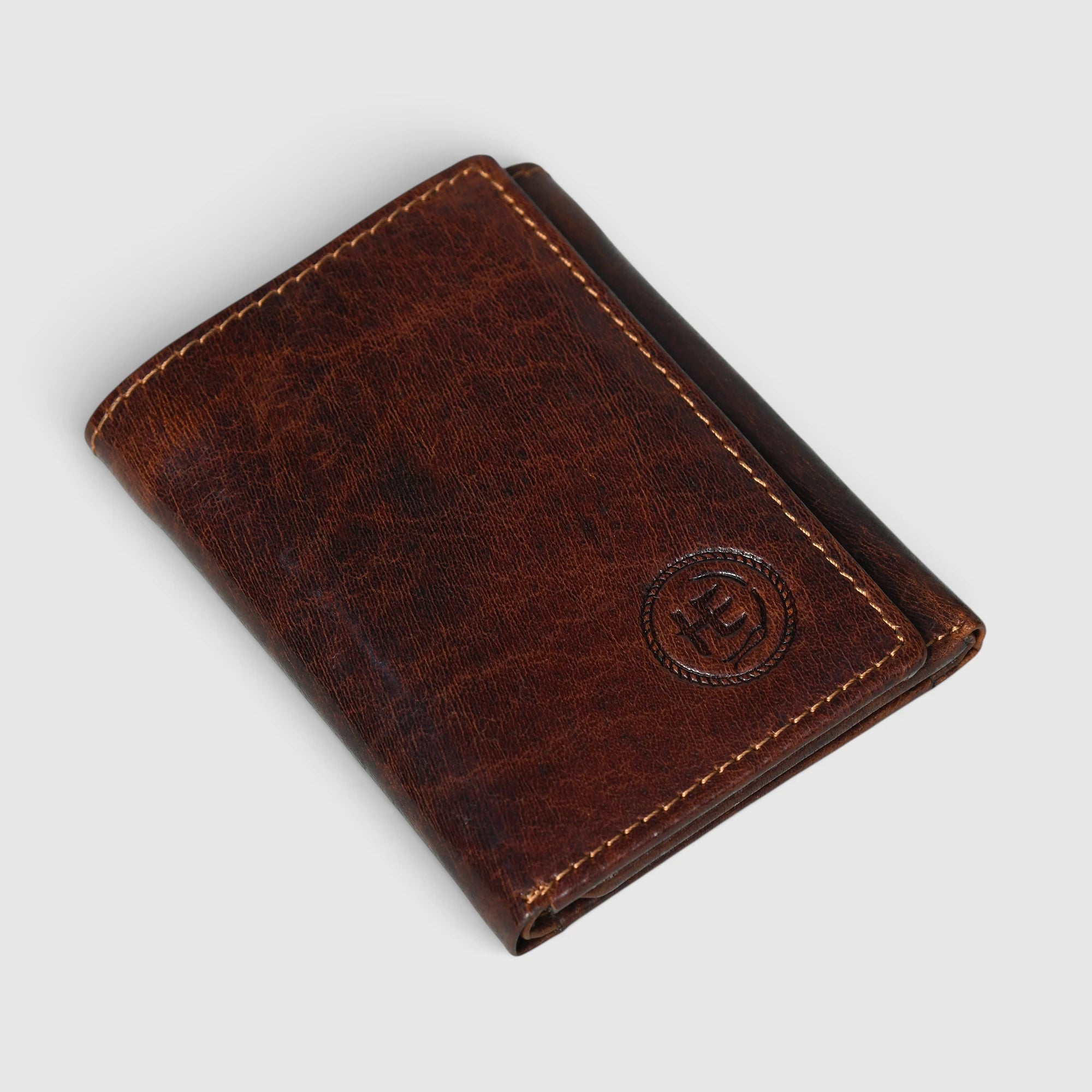 Midnight Luxe Vertical Bifold Wallet - Espresso brown