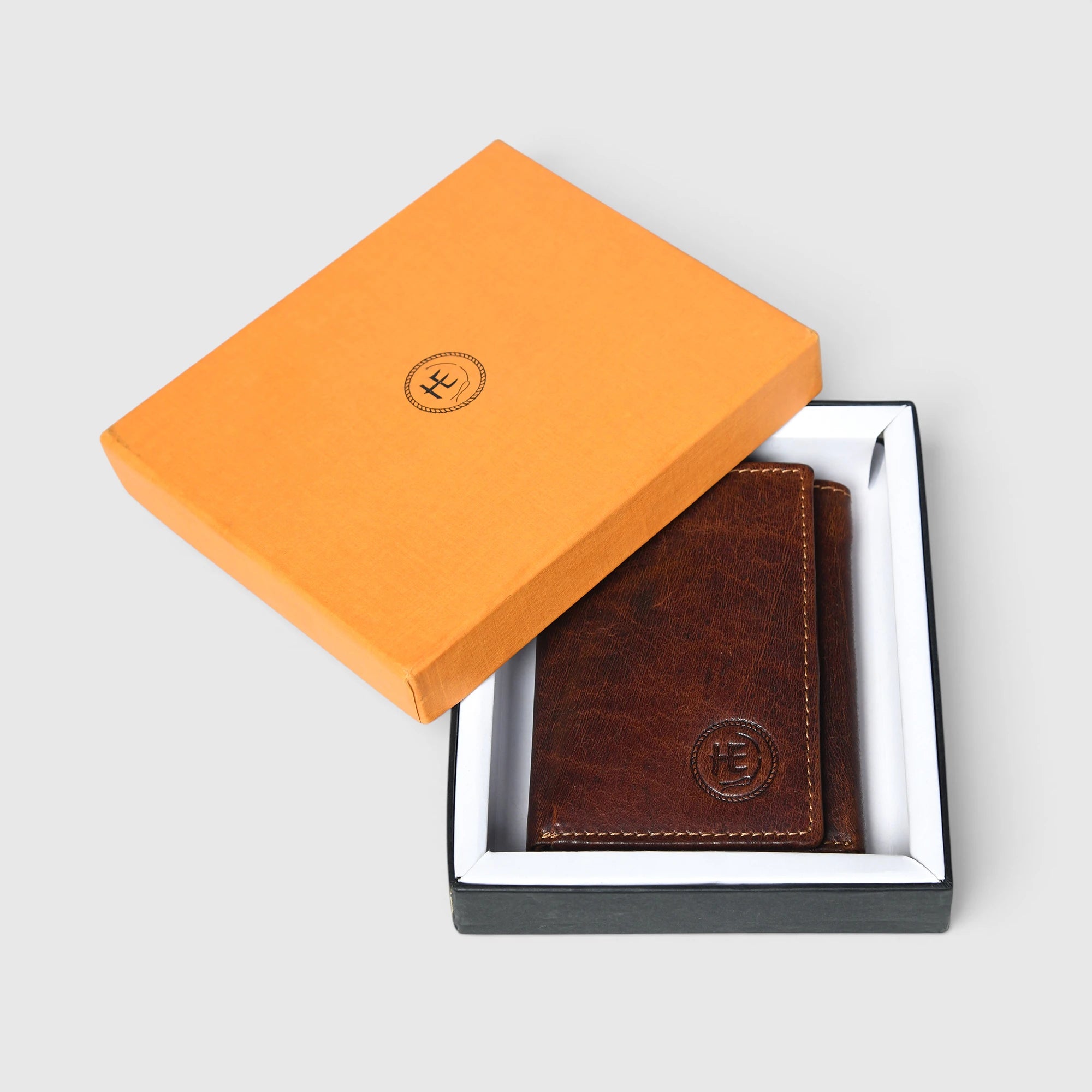 Midnight Luxe Vertical Bifold Wallet - Espresso brown