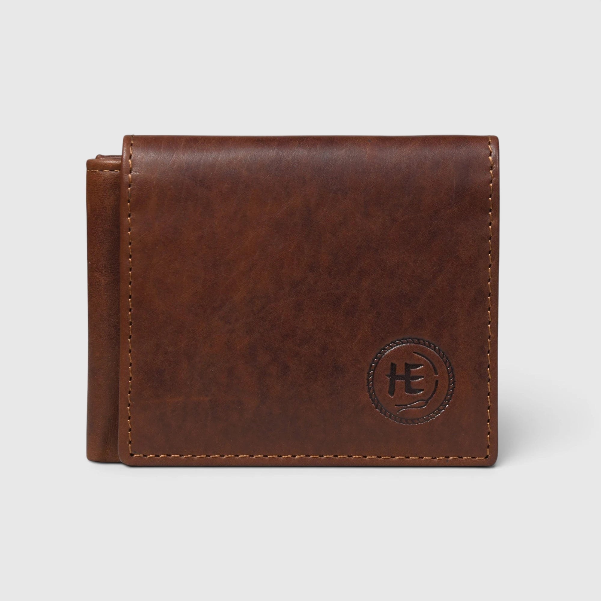 Sentinel Vintage RFID Leather Trifold Wallet – Tan Colour