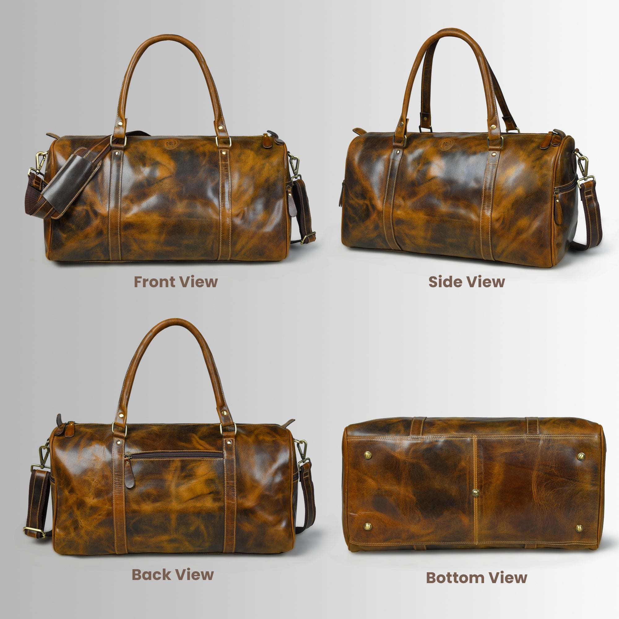 Voyager Vintage Leather Duffle Bag
