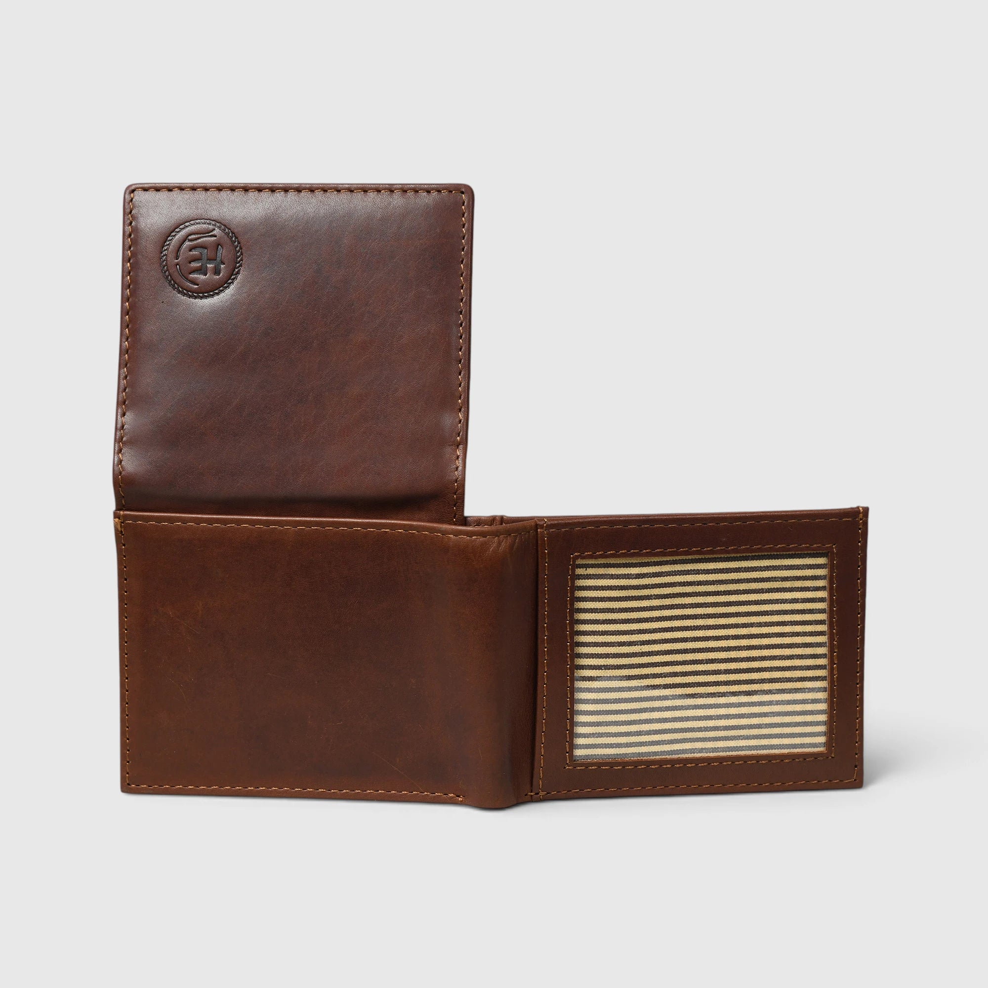 Sentinel Vintage RFID Leather Trifold Wallet – Tan Colour