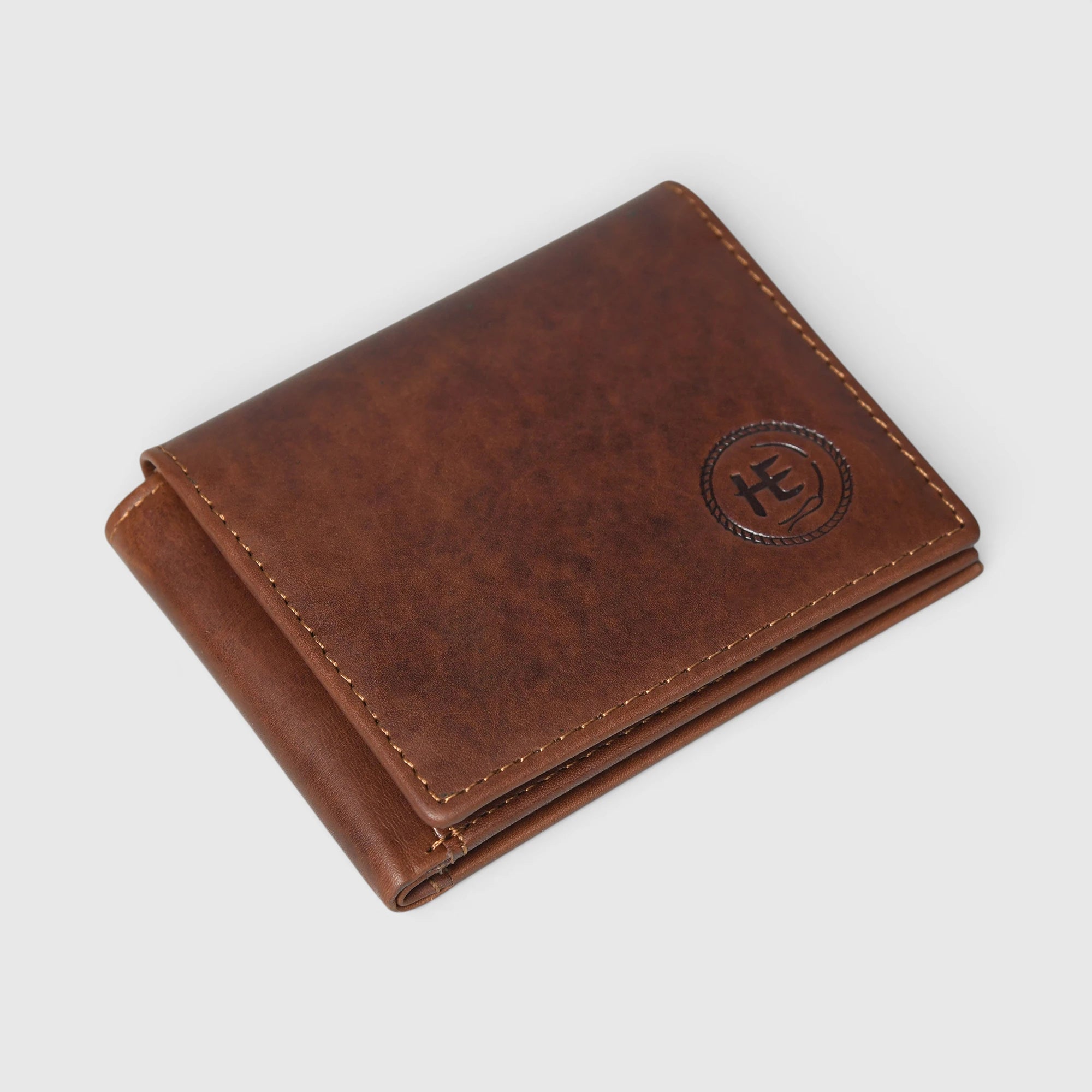 Sentinel Vintage RFID Leather Trifold Wallet – Tan Colour