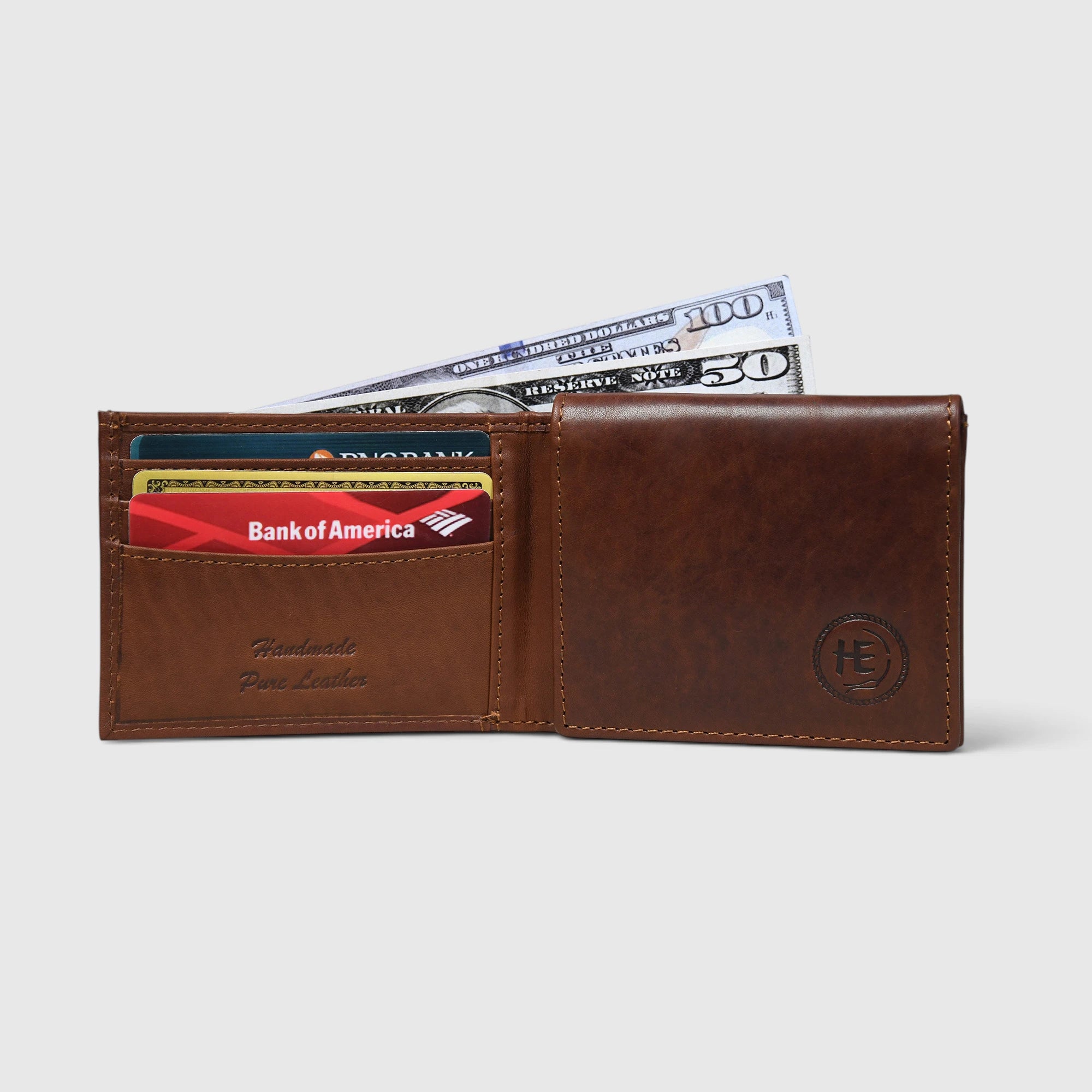 Sentinel Vintage RFID Leather Trifold Wallet – Tan Colour