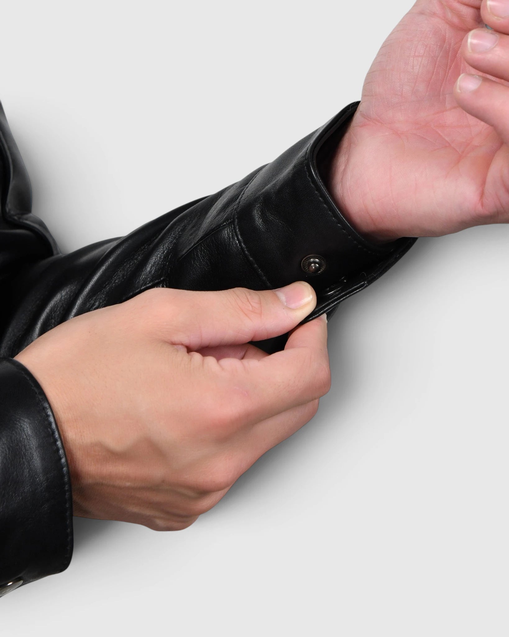 Heritage Drift Leather Bomber Jacket – Black
