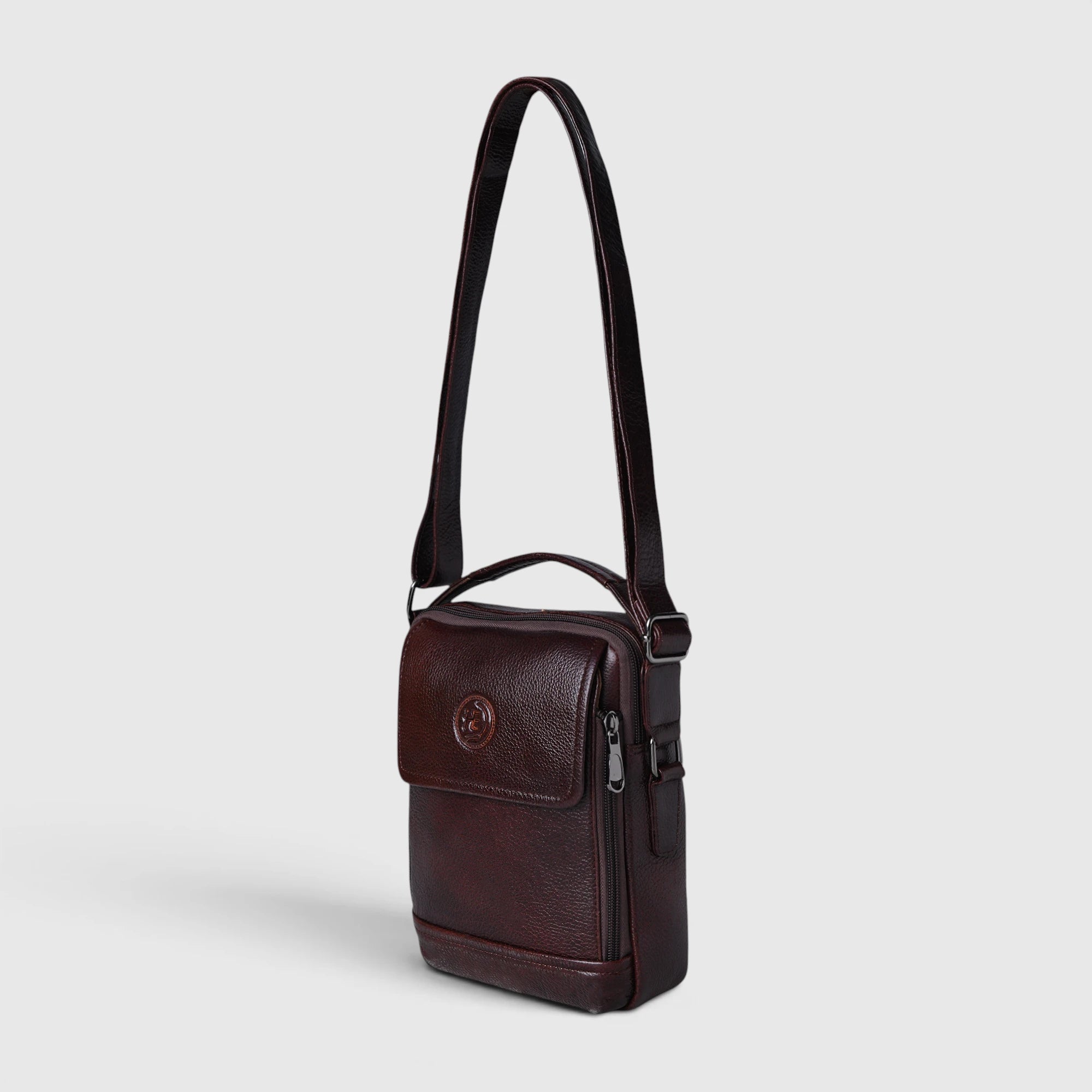Mason Leather Crossbody Bag - Espresso Brown